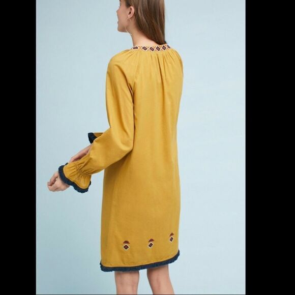 Anthropologie R Ya Jacinta Embroidered Tassel Fringe Dress NWT - Picture 9 of 9